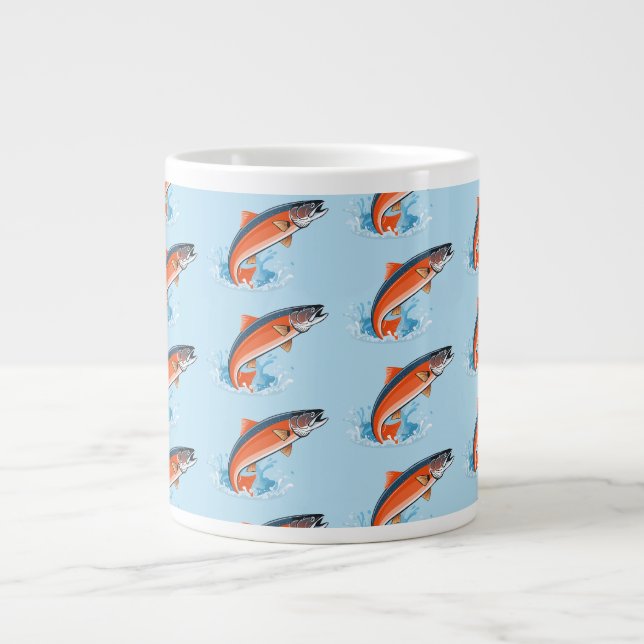 Salmon fish large coffee mug (Front)