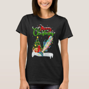 Salmon Fish Xmas Decorations Santa Salmon Christ T-Shirt