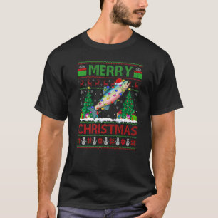 Salmon Fish  Xmas Tree Ugly Santa Salmon Christmas T-Shirt