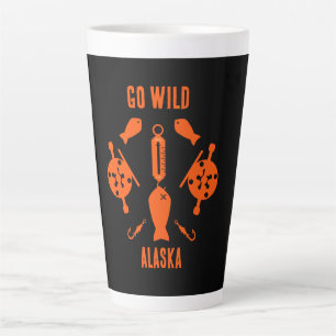 Salmon Fishing Alaska Latte Mug