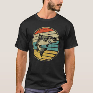 Salmon Fishing Fish Vintage Retro 70s 80s Fisherma T-Shirt