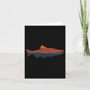 Salmon Fishing Nature Outdoor Hiking Camping Fishe Card