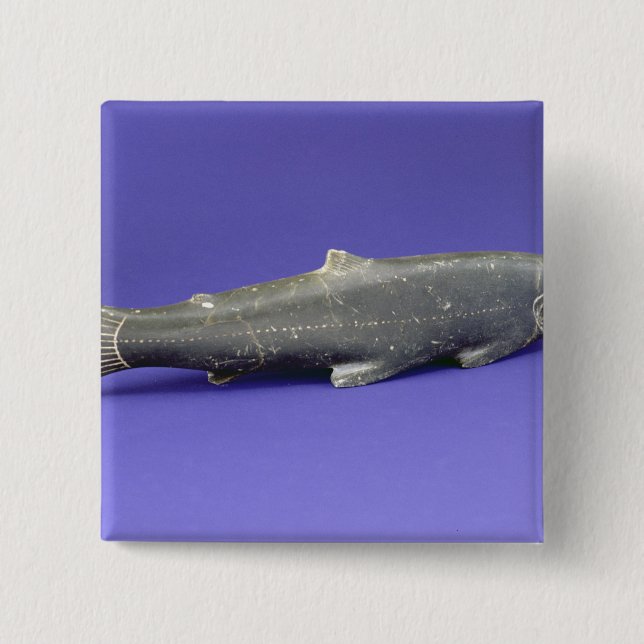 Salmon, from Cape Dorset 2 Inch Square Button (Front)