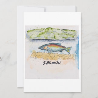 Salmon Greeting Card