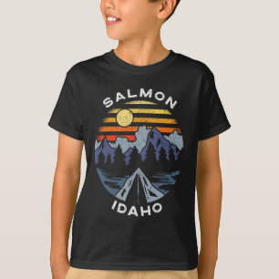 Salmon Idaho Mountains Vacation Camping Souvenir T-Shirt