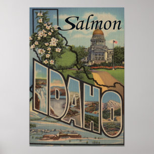 Salmon, IdahoLarge Letter ScenesSalmon, ID Poster