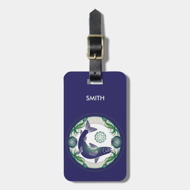 Salmon Luggage Tag (Front Vertical)