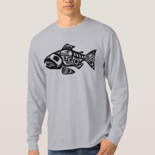 Salmon Native American Design T-Shirt
