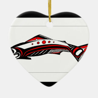 Salmon Native art Ceramic Ornament