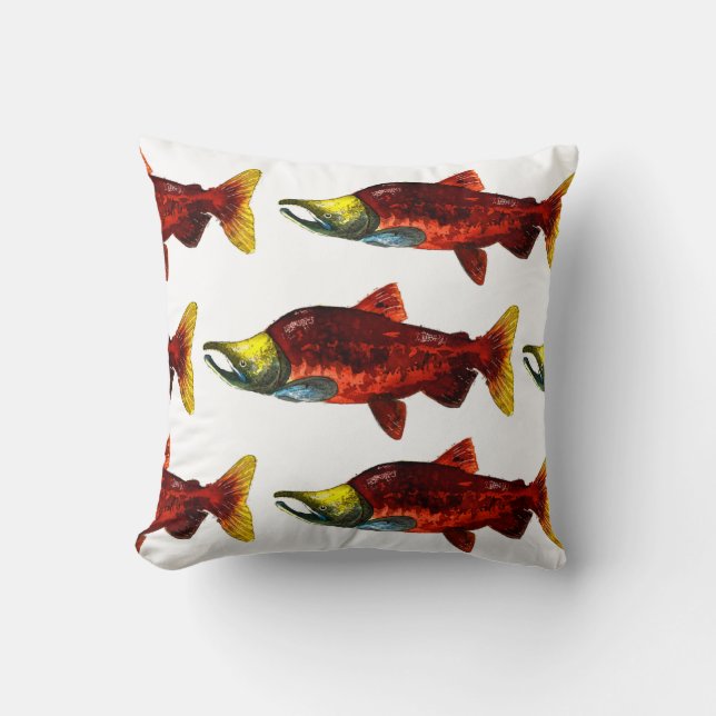 Salmon Pillow | Fish Pillow (Front)
