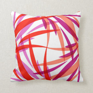 Salmon Pink and Purple Throw Pillow. Julia Bars. Pillow