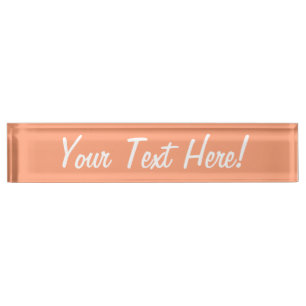 Salmon Pink colour accent customizable Nameplate