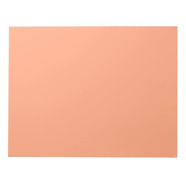 Salmon Pink colour accent customizable Notepad (Front)