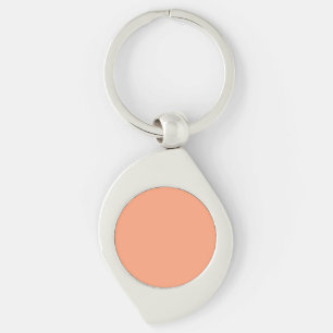 Salmon Pink colour decor customizable Keychain
