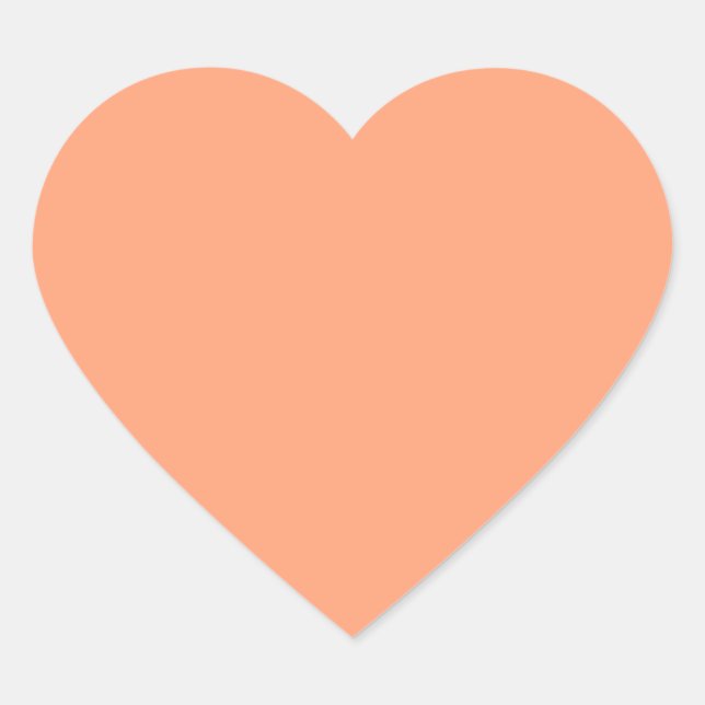 Salmon Pink Decor Background Customizable Heart Sticker (Front)