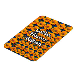 Salmon Pink Floral Pattern Magnet