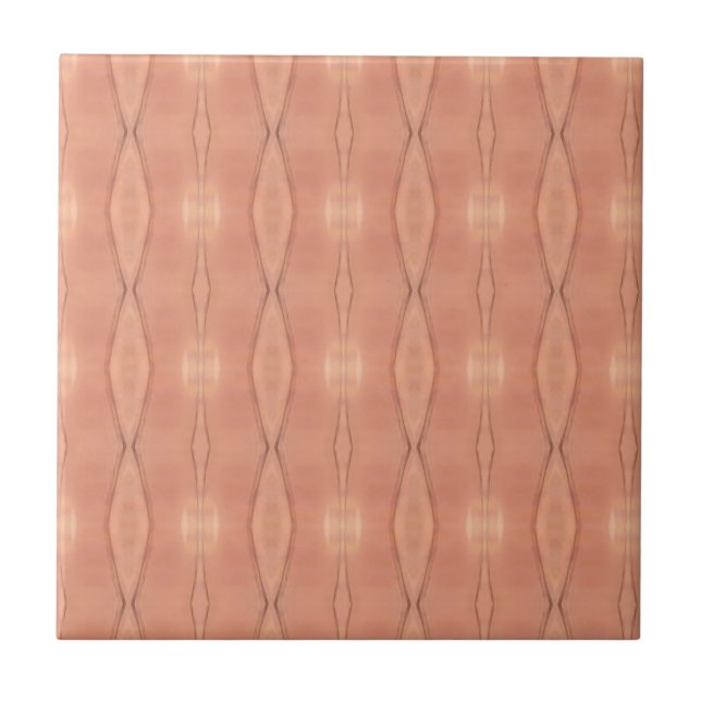 Salmon pink geometric art design decor tile (Front)