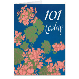 Salmon Pink Geraniums Customize for any Birthday