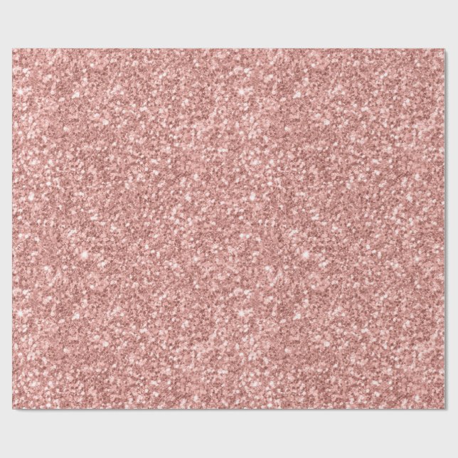 Salmon pink glitter texture wrapping paper (Flat)