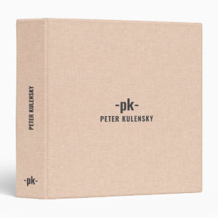 Salmon Pink Linen Texture Binder