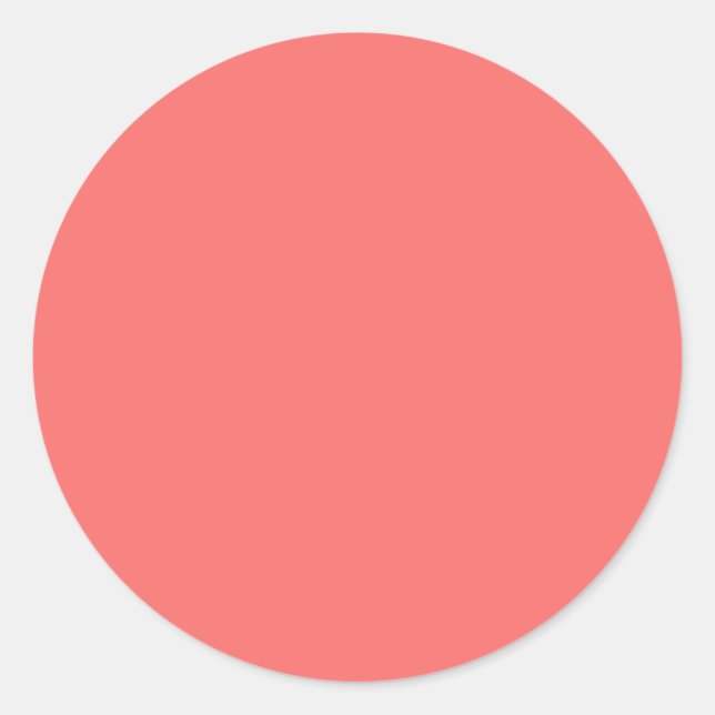 Salmon Pink Round Sticker (Front)