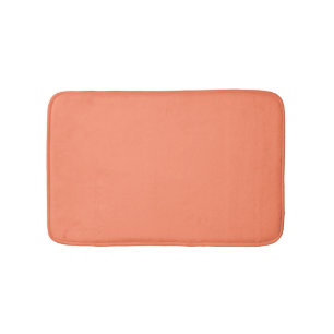 Salmon Pink Solid Colour Trendy Colour Bath Mat