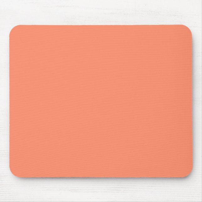 Salmon Pink Solid Colour | Trendy Colour Mouse Pad (Front)