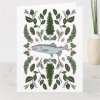 Salmon PNW Nature Fir Ferns Berries Foraging Feast