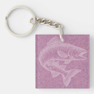 Salmon Rising Keychain