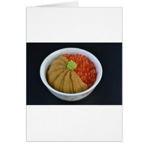 Salmon Roe Urchin Rice Bowl Japanese Food Black