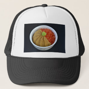 Salmon Roe Urchin Rice Bowl Japanese Food Black Trucker Hat