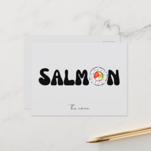 Salmon sushi  postcard