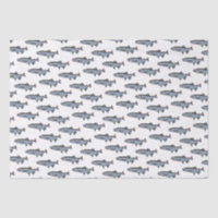 Salmon Swimming Pattern PNW Fishing Fish Gift Wrap