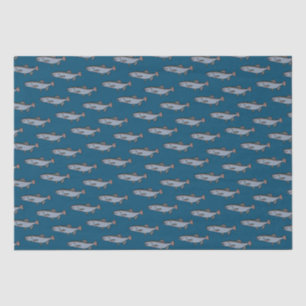 Salmon Swimming Pattern PNW Fishing Fish Gift Wrap Tissue Paper