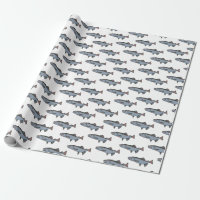 Salmon Swimming Pattern PNW Fishing Fish Gift 