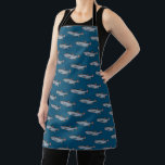 Salmon Swimming Pattern PNW Fishing Fish River Apron<br><div class="desc">Fun hand drawn illustrations decorate this cute apron. Change the background colour if you like! Check out my shop for more fun items. Let me know if you'd like something custom!</div>
