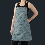 Salmon Swimming Pattern PNW Fishing Fish River  Apron<br><div class="desc">Fun hand drawn illustrations decorate this cute apron. Change the background colour if you like! Check out my shop for more fun items. Let me know if you'd like something custom!</div>