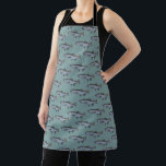 Salmon Swimming Pattern PNW Fishing Fish River Apron<br><div class="desc">Fun hand drawn illustrations decorate this cute apron. Change the background colour if you like! Check out my shop for more fun items. Let me know if you'd like something custom!</div>