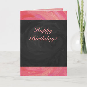 Salmon Swirl and Black Party Card