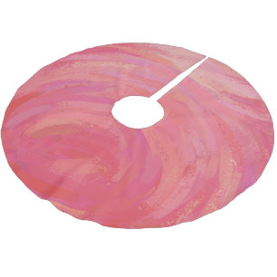 Salmon Swirl Brushed Polyester Tree Skirt
