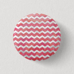 Salmon Swirl Chevron Pattern 1 Inch Round Button