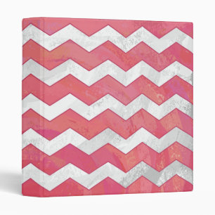 Salmon Swirl Chevron Pattern Binder