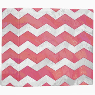Salmon Swirl Chevron Pattern Binder