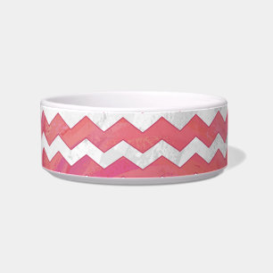 Salmon Swirl Chevron Pattern Bowl