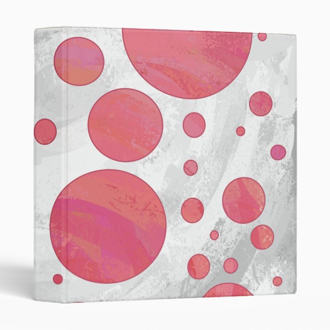 Salmon Swirl Dot Pattern Binder (Front/Spine)