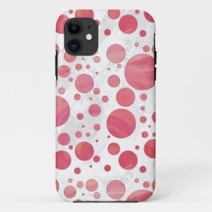 Salmon Swirl Dot Pattern iPhone 11 Case