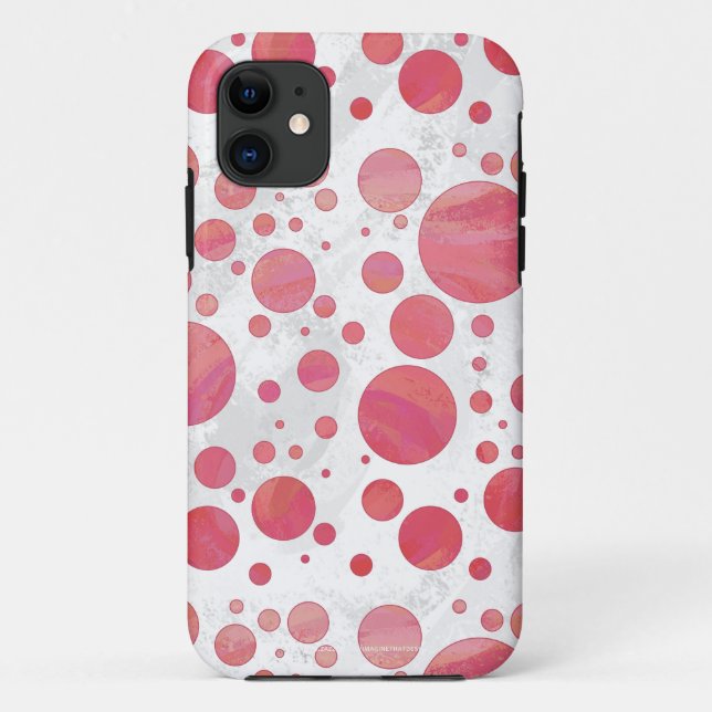 Salmon Swirl Dot Pattern Case-Mate iPhone Case (Back)