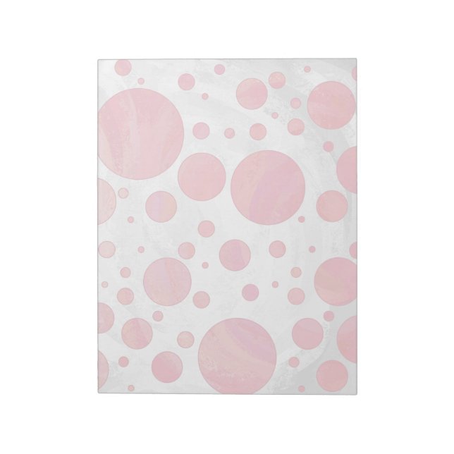 Salmon Swirl Dot Pattern Notepad (Rotated)