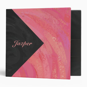Salmon Swirl Monogram Binder
