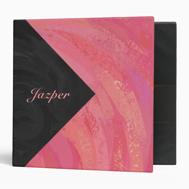 Salmon Swirl Monogram Binder (Front/Inside)